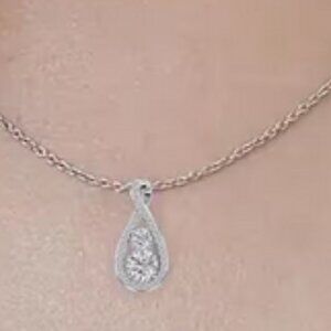 925 INFINITY Sapphire Sterling SILVER NECKLACE